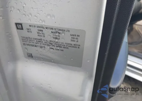 2011 Chevrolet Impala Lt from USA, damaged, VIN 2G1WG5EK5B1110913